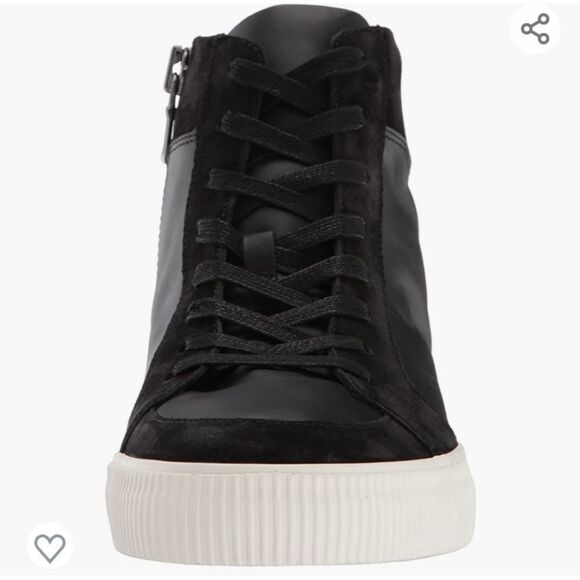 Black leather & suede Vince Kameron high top sneakers, excellent condition! - Picture 4 of 13